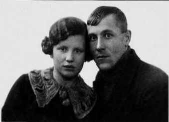 Semen Kusmin mit seiner Frau, vor dem Krieg