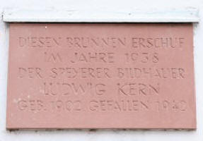 Speyer (Gedenktafel Ludwig Kern), Foto © 2008 Katja Kürschner