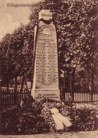 Kriegerdenkmal in Burau (poln. Borowe)